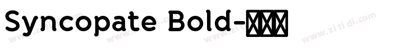 Syncopate Bold字体转换